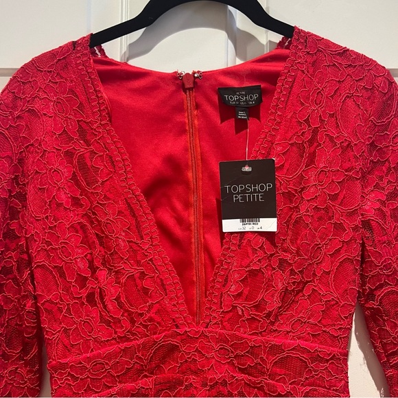 Topshop All-Over Lace Playsuit NWT (XS) - Picture 4 of 11